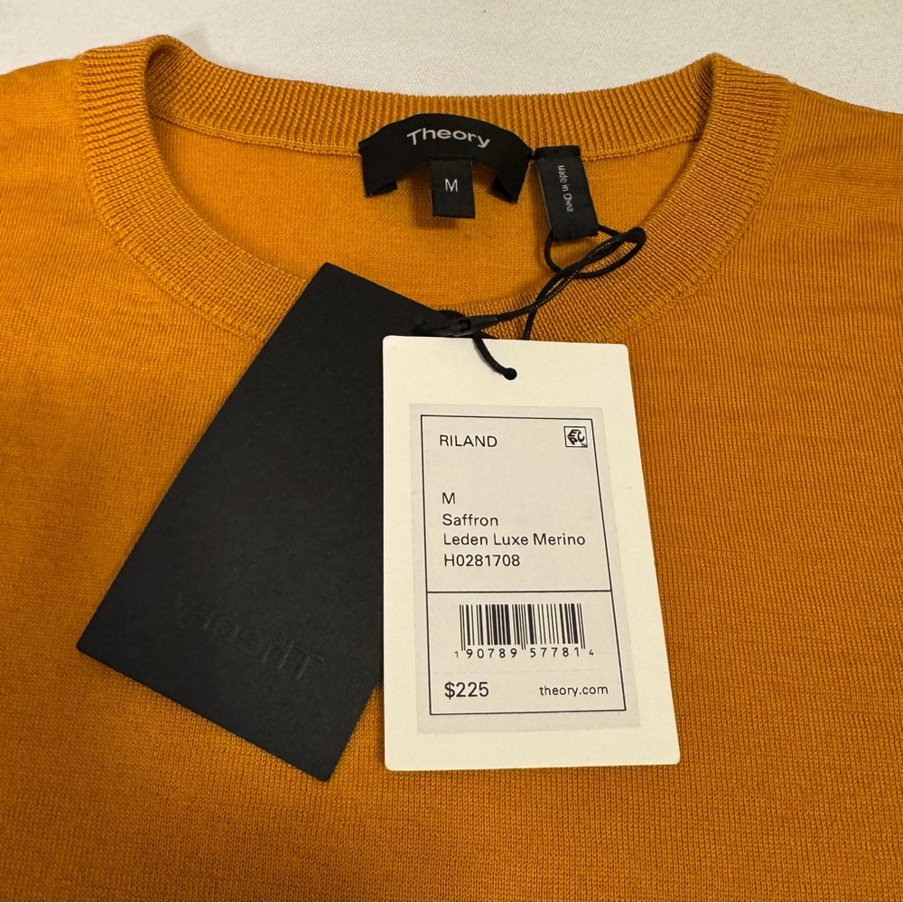 Theory Saffron M NWT Riland Sweater 3580 - Picture 8 of 9